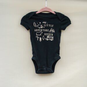 Carter's - 'Little Adventure Seeker' Black Onesie